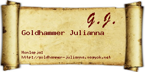 Goldhammer Julianna névjegykártya